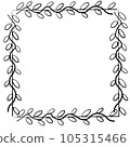 floral frame in the form of a frame 105315466