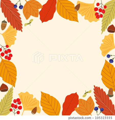 Frame material of fallen leaves inspired by autumn Frame material of fallen leaves inspired by autumn 105315555