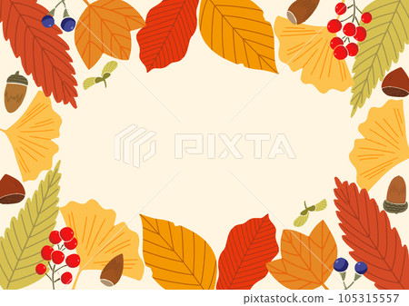 Frame material of fallen leaves inspired by autumn 105315557