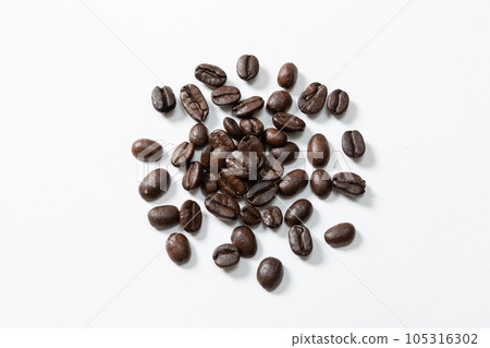 Material image of coffee beans Bird's-eye view 2 disassembled Material image of coffee beans Bird's-eye view 2 disassembled 105316302