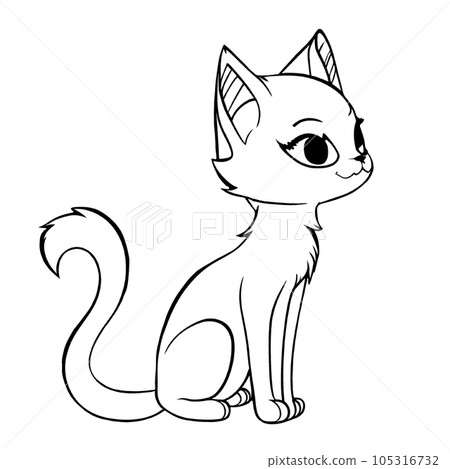cute cat with black stripes cute cat with black stripes 105316732
