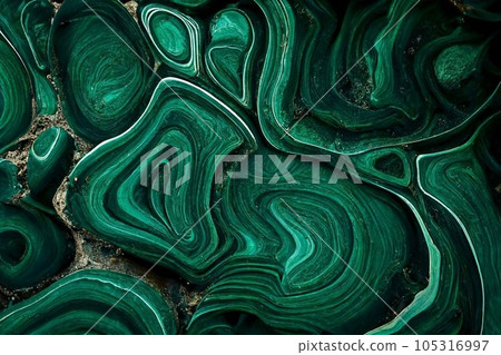 Abstract background of stone texture. Malachite texture 105316997