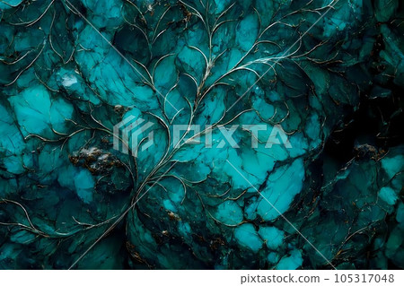 Abstract background of stone texture. Turquoise marble pattern 105317048