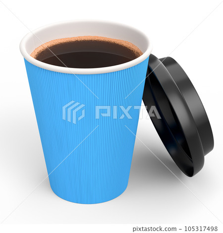 Paper coffee cup for cappuccino, americano, espresso, mocha, latte on white Paper coffee cup for cappuccino, americano, espresso, mocha, latte on white 105317498
