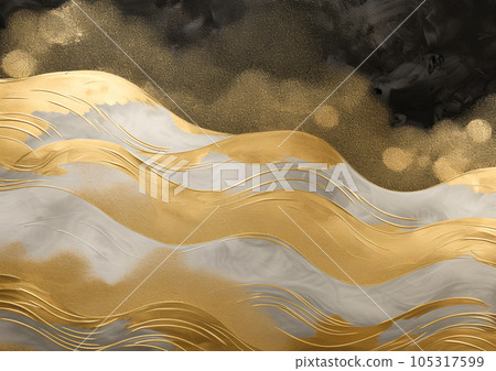 Retro gold and white luxury Japanese style pattern background art Retro gold and white luxury Japanese style pattern background art 105317599