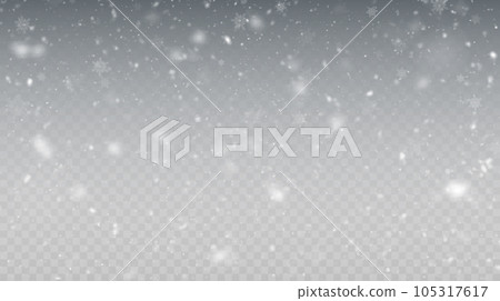 Falling Snow Overlay Background. Snowfall Winter Christmas Background. Vector Illustration. Falling Snow Overlay Background. Snowfall Winter Christmas Background. Vector Illustration. 105317617