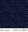 Back to school seamless pattern. Vector background 105317869