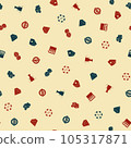 Gambling hand drawn seamless pattern. Casino vector background. 105317871