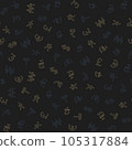 Various foreign currencies signs seamless pattern background. Various currency symbols. 105317884