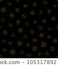 Cryptocurrency financial Items. Seamless pattern. Vector background. 105317892
