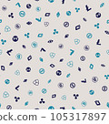 Cryptocurrency financial Items. Seamless pattern. Vector background. 105317897