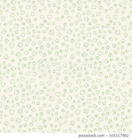 Symbols of Suits Card Seamless Pattern Background. Gambling hand drawn. Symbols of Suits Card Seamless Pattern Background. Gambling hand drawn. 105317902