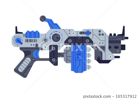 Fantastic Weapon and Raygun as Destructive Energy Gun Vector Illustration Fantastic Weapon and Raygun as Destructive Energy Gun Vector Illustration 105317912