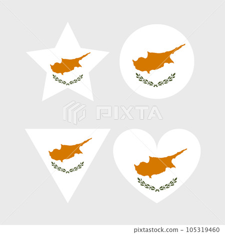 Cyprus flag vector icons set of illustrations Cyprus flag vector icons set of illustrations 105319460