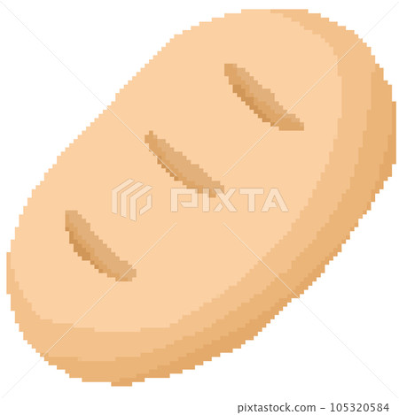 Cute bun loaf bread in pixel art Cute bun loaf bread in pixel art 105320584
