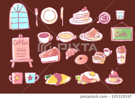 illustration of cafe menu illustration of cafe menu 105320597