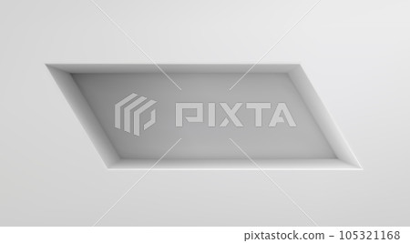 Empty rectangular niche mockup 105321168
