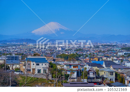 View of the west side of the town (Mt. Katase, Mt. Katase, Mt. Fuji, etc.) 105321569