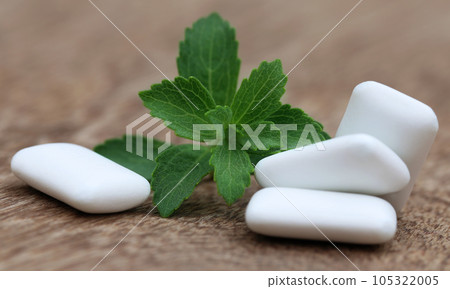 Chewing gum with green stevia 105322005