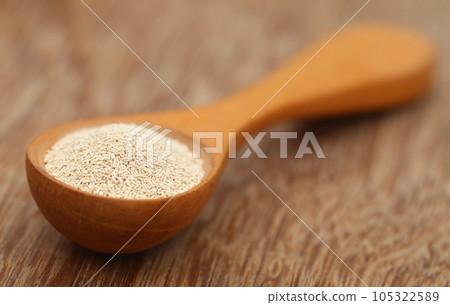 Yeast on a spoon 105322589