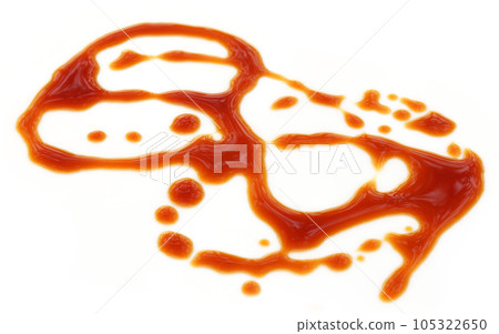 Stain of molasses on white 105322650