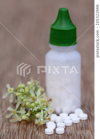 Pills made from medicinal neem flower Pills made from medicinal neem flower 105322666