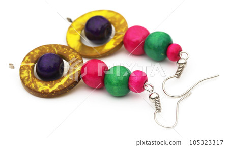 Traditional earrings of Indian subcontinent 105323317