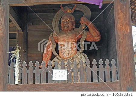 菜單沼書天山天門的仁王像【埼玉縣熊谷市】 105323381