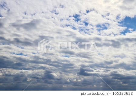 夏天湛藍天空 白色雲海 自然 105323638