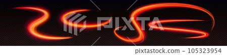 Neon light lines and swirls, speed motion effect Neon light lines and swirls, speed motion effect 105323954