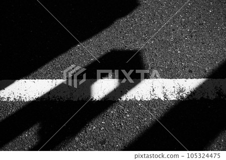 white line and shadow white line and shadow 105324475