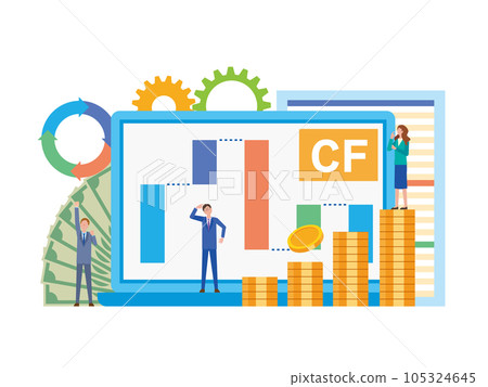 Image illustration of cash flow 105324645