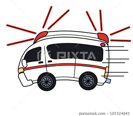 ambulance with siren 105324845