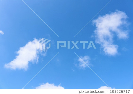 夏天湛藍天空 白色雲海 自然 105326717