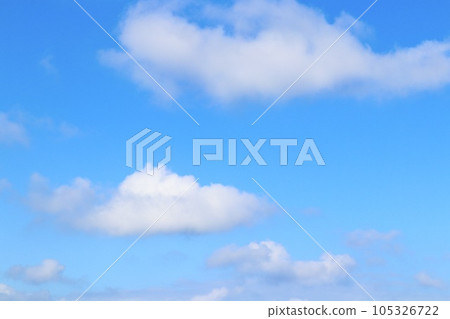 夏天湛藍天空 白色雲海 自然 105326722