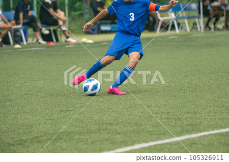 Boys' soccer game landscape Boys' soccer game landscape 105326911