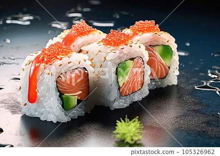 Sushi, Japanese food. Close-up 105326962