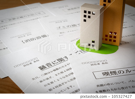 Notice from apartment management company 105327427