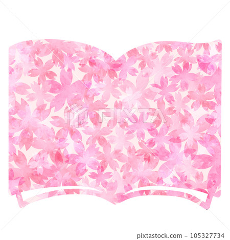 插圖素材筆記本記事本水彩粉色 105327734