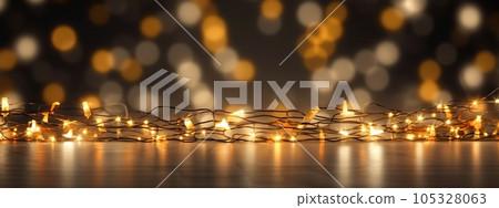 New Year Christmas party holiday lights background 105328063
