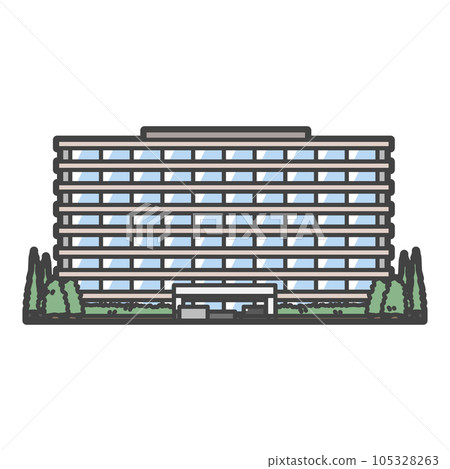 Illustrations of government offices, city halls, administrative facilities where civil servants work Illustrations of government offices, city halls, administrative facilities where civil servants work 105328263