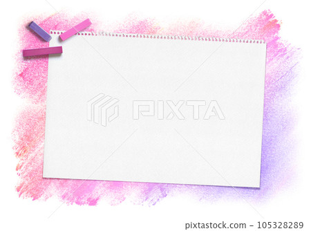 粉色和紫色粉彩和素描本 粉色和紫色粉彩和素描本 105328289
