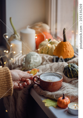Cozy fall composition. Cozy fall composition. 105330269