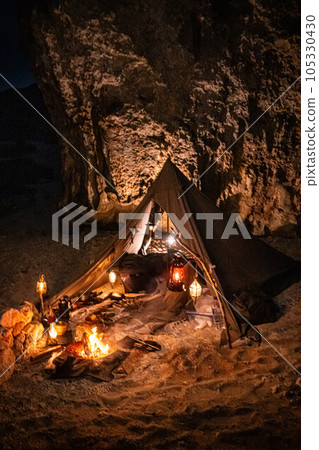 Night camp Single camp Solo camp Lantern Tent construction Encampment Lantern Night camp Single camp Solo camp Lantern Tent construction Encampment Lantern 105330430