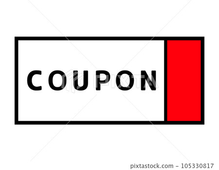 Simple coupon vertical line on the right red Simple coupon vertical line on the right red 105330817