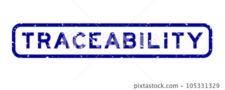 Grunge blue traceability word rubber seal stamp on white background Grunge blue traceability word rubber seal stamp on white background 105331329