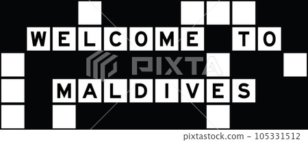 Alphabet letter in word maldives on crossword puzzle background Alphabet letter in word maldives on crossword puzzle background 105331512