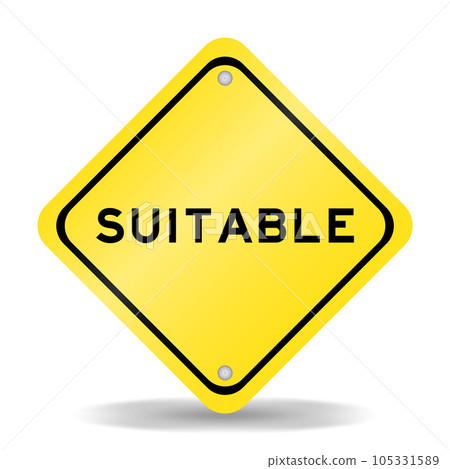 Yellow color transportation sign with word suitable on white background Yellow color transportation sign with word suitable on white background 105331589