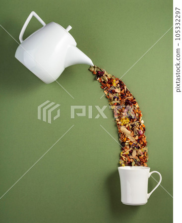 Concept image of the theme of herbal medicine. 105332297