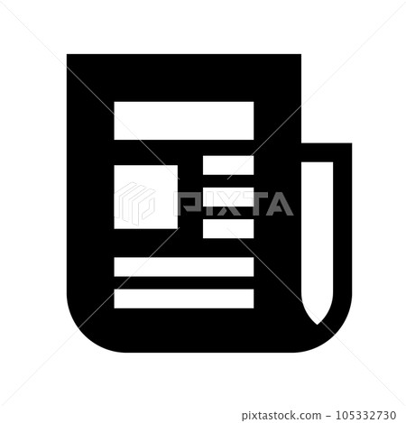 代表內容、新聞的填充樣式圖標 105332730